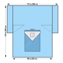 Orthoarts Orthopedic Drape Knee Arthroscopy Drape 114 W X 88 W X 116 L Inch Sterile (192595_CS)