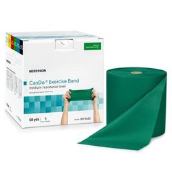 McKesson CanDo Exercise Resistance Band Green 5 Inch X 50 Yard Medium Resistance (1199532_EA)