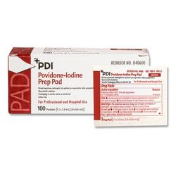 PDI PVP Prep Pad 10% Strength Povidone-Iodine Individual Packet Medium NonSterile (131912_BX)