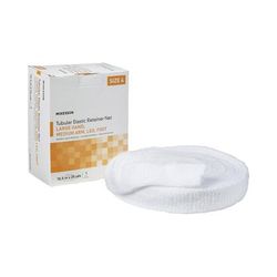 McKesson Elastic Net Retainer Dressing Tubular Elastic 10-1/2 Inch X 25 Yard (26.7 cm X 22.9 m) Size 4 White Large Hand / Medium Arm / Leg / Foot NonS