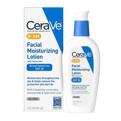 CeraVe AM Facial Moisturizer with Sunscreen 3 oz. Pump Bottle Unscented Lotion (1229989_EA)