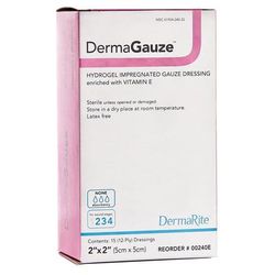 DermaGauze Hydrogel Wound Dressing Impregnated 2 X 2 Inch Sterile (727082_BX)