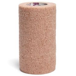 3M Coban LF Cohesive Bandage 4 Inch X 5 Yard Self-Adherent Closure Tan NonSterile Standard Compression (382060_EA)