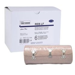 REB Elastic Bandage 6 Inch X 10 Yard Double Length Clip Detached Closure Tan NonSterile Standard Compression (293605_EA)