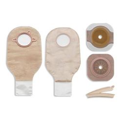 New Image Ileostomy / Colostomy Pouch Two-Piece System 12 Inch Length Flat, Trim to Fit Up to 1-3/4 Inch Stoma Drainable (532940_EA)