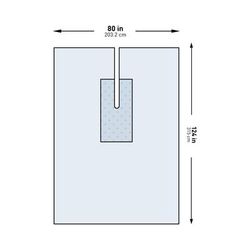 McKesson Orthopedic Drape U-Drape with Split 80 W X 124 L Inch Sterile (1101296_PK)