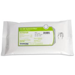 Contec Healthcare TB1-3300 Surface Disinfectant Cleaner Premoistened Quaternary Based Manual Pull Wipe 30 Count Soft Pack Alcohol Scent Sterile (12194