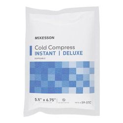 McKesson Deluxe Instant Cold Pack General Purpose Small 5-1/2 X 6-3/4 Inch Fabric / Calcium Ammonium Nitrate / Water Disposable (521482_CS)