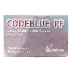 CODEBLUE PF Exam Glove X-Large NonSterile Latex Extended Cuff Length Fully Textured Blue Not Rated (546243_CS)