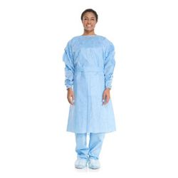 Halyard Tri-Layer Protective Procedure Gown X-Large Blue NonSterile AAMI Level 2 Disposable (683687_CS)