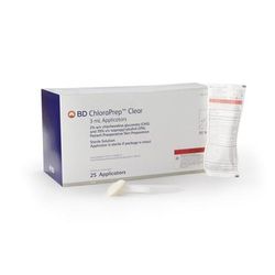 ChloraPrep Clear Skin Prep Solution 3 mL Foam Applicator 2% / 70% Strength CHG (Chlorhexidine Gluconate) / Isopropyl Alcohol Sterile (1189869_CS)