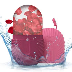 Ice Face Roller & Beauty Massage Mold, Silicone Ice Cube For Puffiness, Pores & Glowing Skin rose