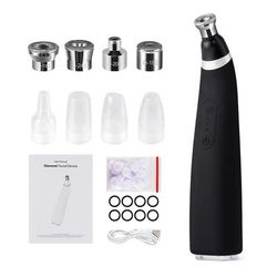 Diamond Microdermabrasion Machine For Deep Facial Exfoliation And Skin Cleansing At Home black