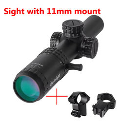 1 5X24 Compact Tactical Rifle Scope Red And Green Illuminated Reticle For Hunting And AR Platforms 11 Mm Mount