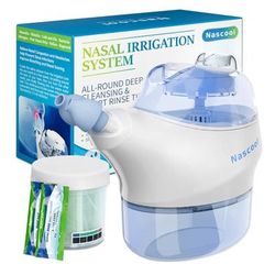 Electric Nasal Irrigation System With SaltPods, Suction Nose Washer & Sinus Rinse Deep Cleaner Machine Electric Nasal Irrigation System With SaltPods, Suction Nose Washer & Sinus Rinse Deep Cleaner Machine