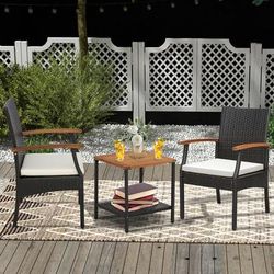 Outdoor Wicker Chairs,Weather Resistant PE Rattan With Soft Cushions,Heavy Duty Metal Frame,Perfect For Patio & Backyard Outdoor Wicker Chairs,Weather Resistant PE Rattan With Soft Cushions,Heavy Duty Metal Frame,Perfect For Patio & Backyard