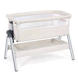 Adjustable Height & Angle Portable Baby Bedside Sleeper, Sturdy Aluminum Frame, Skin Friendly Linen Adjustable Height & Angle Portable Baby Bedside Sleeper, Sturdy Aluminum Frame, Skin Friendly Linen