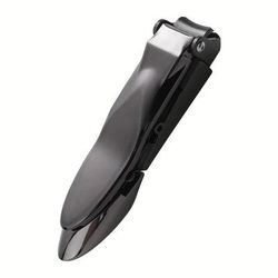 Heavy Duty Self Catching Nail Clippers With Ergonomic Grip And Built In Nail Collector For Men black