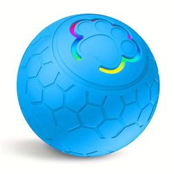 Smart Electronic Pet Toy Ball With USB Charging And RGB Lights blue 300mah