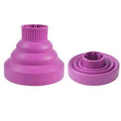 Foldable Silicone Hairdryer Diffuser Cover, Temperature Resistant For Curly Hair Styling purple