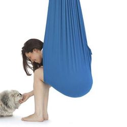 Children's Therapy Swing Perfect Indoor & Outdoor Relaxing Hammock, Ideal Gift For Kids With Special Needs Blue