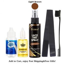 Waterproof Lace Wig Glue, Strong Liquid Adhesive Hair Glue For Lace Front Wigs, Lace Tint Spray & Elastic Melt Band 05