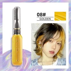 Disposable Hair Color Dye, Temporary Washable Hair Coloring Cream For DIY Hairstyles Dual Purpose golden