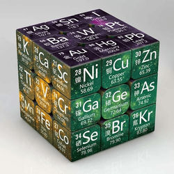 3x3 Science Cube Puzzle Educational Toy For Kids Featuring Chemistry And Math Elements chemistry