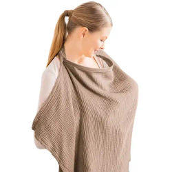 Breathable Breastfeeding Cover, Adjustable Nursing Apron & Outdoor Privacy Cloth For Baby Feeding camel