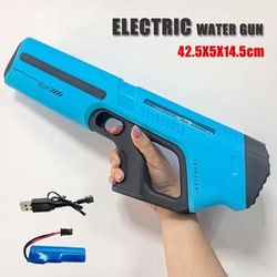 Automatic Electric Water Gun Toy For Kids Summer Outdoor Pool Games blue c