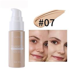 Lightweight Liquid Foundation With Full Coverage, Oil Control, Waterproof & Sweat Resistant Concealer 07