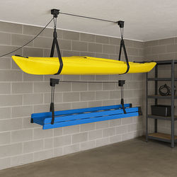 2 Pack Kayak Hoist Lift System 125 Lb Capacity Each Overhead Garage Storage For Canoes Bikes And More 2 Pack Kayak Hoist Lift System 125 Lb Capacity Each Overhead Garage Storage For Canoes Bikes And More