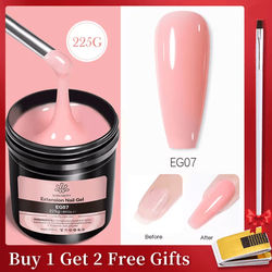 BORN PRETTY 10 In 1 Glue Gel Nail Polish With Rubber Base And Super Bright Top Coat extensiongel Eg07