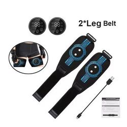 Smart EMS Muscle Stimulator Abdominal Toning Belt 2 Leg Belts