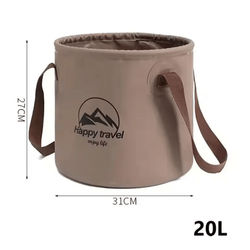 Collapsible Portable Camping Bucket Foldable Outdoor Water Carrier For Fishing And Travel coffee 20l