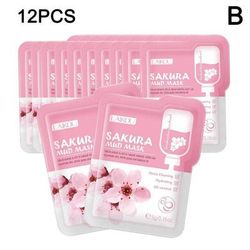 1 5 10PCs Bio Collagen Face Mask Deep Hydrating Overnight Mask For Wrinkle Reduction, Pore Shrinking & Brightening Skin 12pcs
