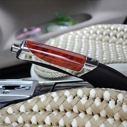 Universal Wooden Anti Slip Handbrake Cover Car Gear Shift Decor wood Color