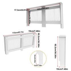 White Radiator Cover Wall Cabinet MDF, Modern Wood Cabinet Grill Cover For Living Room Decor xl