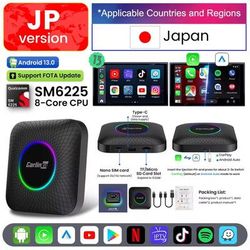 Carlinkit Android 13 Wireless CarPlay & Android Auto TV Box 8GB RAM, 128GB Storage, Built in GPS & Streaming Support jpn 4gb Ram 64gb Rom
