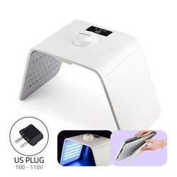 LED Skin Rejuvenation Mask 7 Colors With PDT Nano Water Sprayer , Red Blue Light Photon Therapy Lamp For Face, Home SPA us Plug