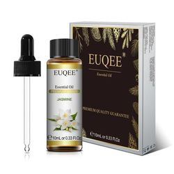 EUQEE 10ml Pure Essential Oils With Dropper For Diffusers Lavender, Jasmine, Eucalyptus, Vanilla jasmine