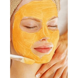 Glycolic Acid Peel Pumpkin Enzyme Facial Face Mask With AHA & Fan Brush, Exfoliating & Brightening Treatment 2oz.