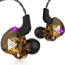 Wired Earphones With Mic, HiFi Sound Quality In Ear Headphones, Gaming Headset For Mobile, PC, Bass Earbud yellow