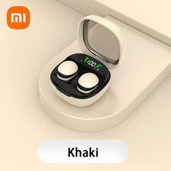 Xiaomi Wireless Bluetooth Mini Headset, Small Invisible Earbuds For Sleep, Work, Sports, HD HIFI Bass Earphones khaki