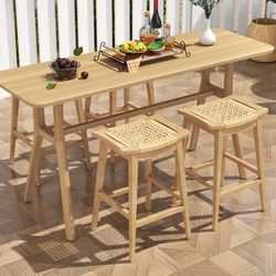 Outdoor Barstool With Footrest, 29" Patio Rattan Stool & Ergonomic Saddle Seat For Comfort Outdoor Barstool With Footrest, 29" Patio Rattan Stool & Ergonomic Saddle Seat For Comfort