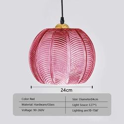 Nordic Glass Pendant Light With Green Leaf Pattern For Living Room Dining Room Bedroom Or Study warm White c 24 Cm