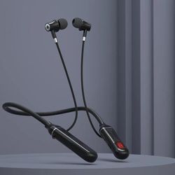 Wireless Neckband Earphones 5.3 Waterproof Magnetic Sports Headset With LED Display & Stereo Sound g07 Black