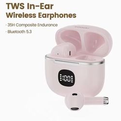Bluetooth Wireless Earbuds With LED Display And Long Battery Life pink