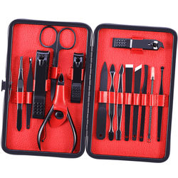 Manicure Pedicure Set, Nail Clippers & Callus Remover Kit For Hand & Foot Care, Stainless Steel, Black PU Case Manicure Pedicure Set, Nail Clippers & Callus Remover Kit For Hand & Foot Care, Stainless Steel, Black PU Case
