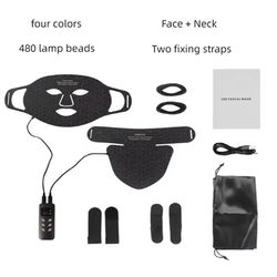 Skindion 4 Color LED Light Therapy Mask 480 Beads For Face & Neck Rejuvenation 2